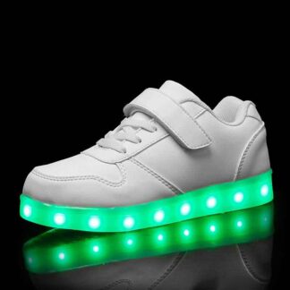 LED Shoes Little Kids White Straps