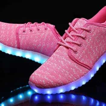 Led Shoes Pink Kids Canvas Remote