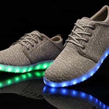 Led Shoes Beige Women Canvas Remote