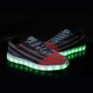 Led Shoes Kids Red Stripes Remote