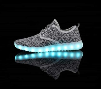 Led Shoes Gray Kids Fly Knit
