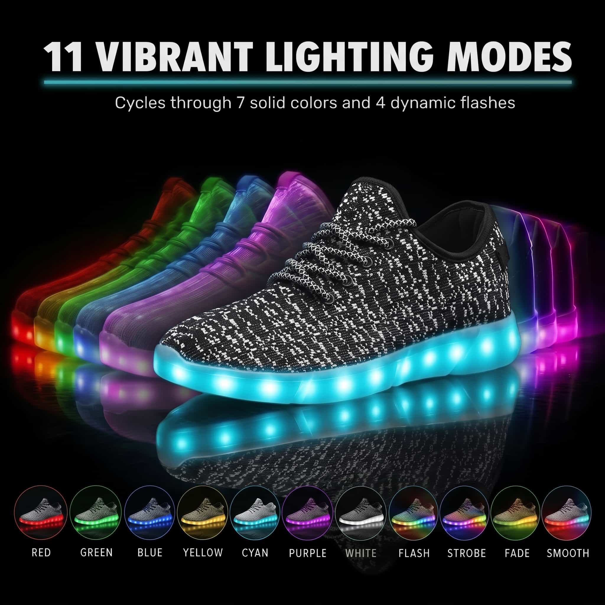 black yee light up shoes 1