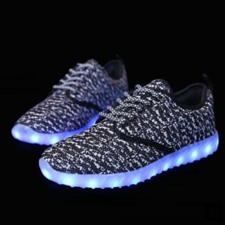 Led Shoes Black Kids Fly Knit