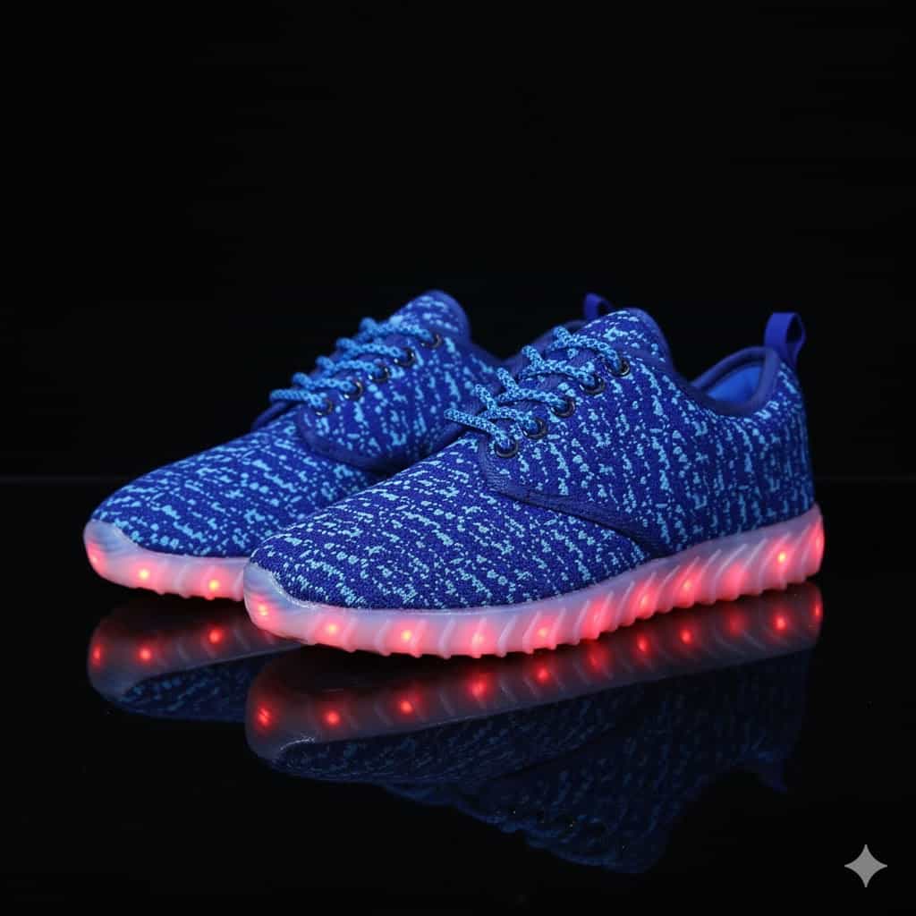Led Shoes Blue Men Fly Knit