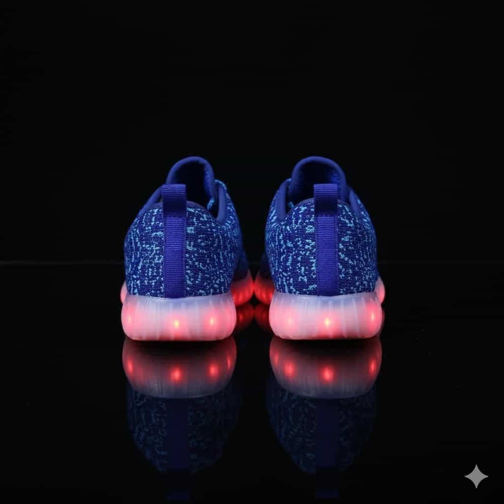 fly knit front blue back