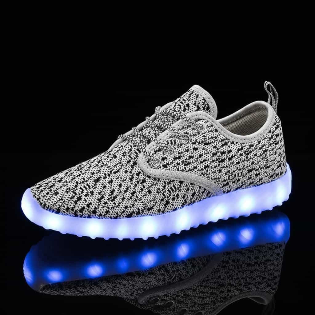 Led Shoes Gray Women Fly Knit