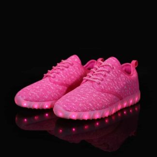 Led Shoes Pink Women Fly Knit