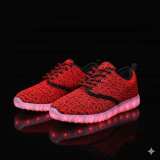 Led Shoes Red Men Fly Knit