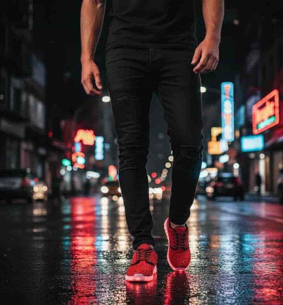 fly knit red lifeestyle