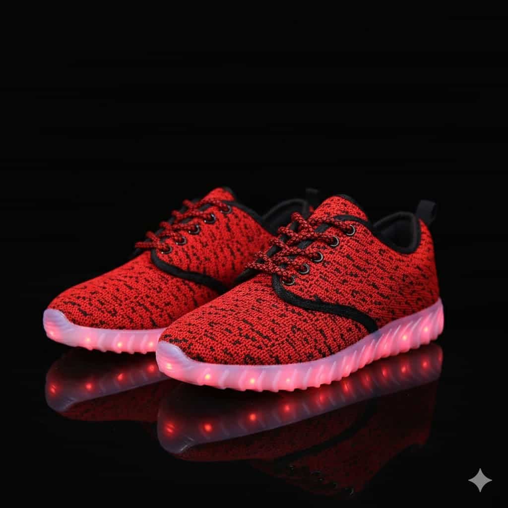 Led Shoes Red Men Fly Knit