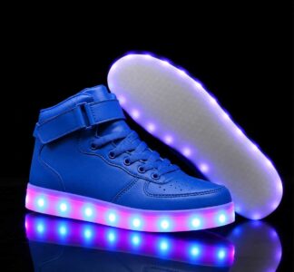 LED Shoes Mens Blue High Top