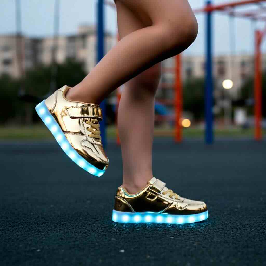 led shoes strap gold platinum lifestyle