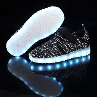 Led Shoes Black Kids Trainer Straps