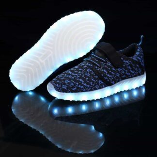 Led Shoes Blue Kids Trainer Straps