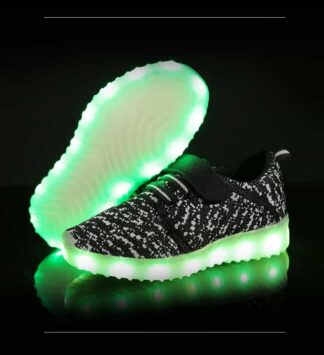 Led Shoes Kids Trainer Black Camo
