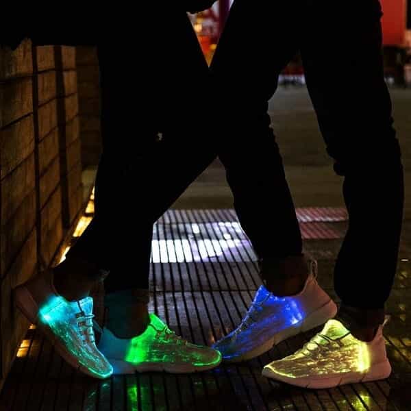 Led fiber hot sale shoes