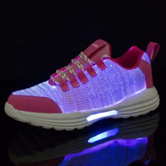 LED Shoes Women Pink Fiber runners