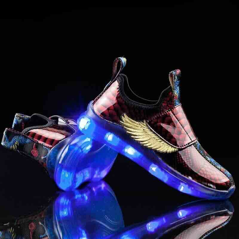 galazy led shoes red