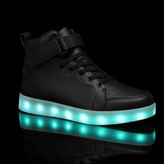 high top black led shoes for little kids