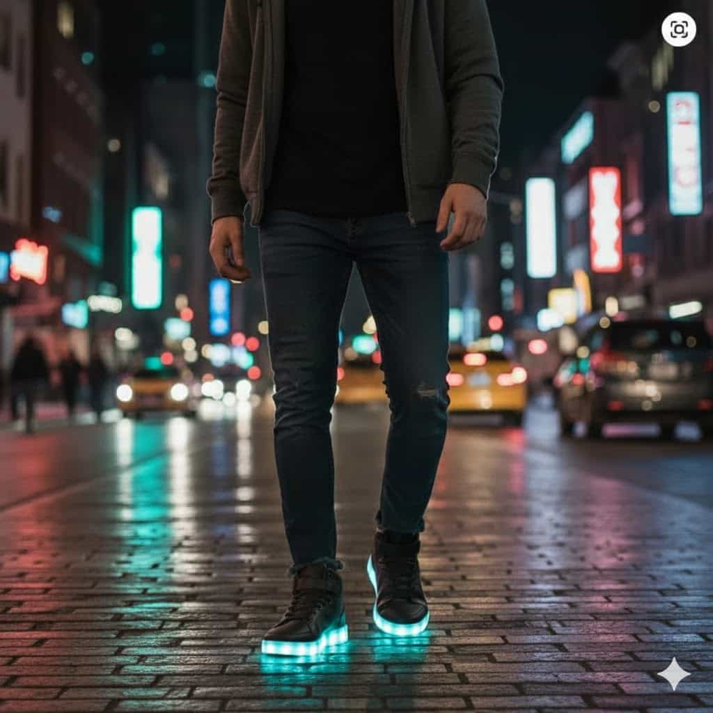 high top black led shoes striker lifestyle 1