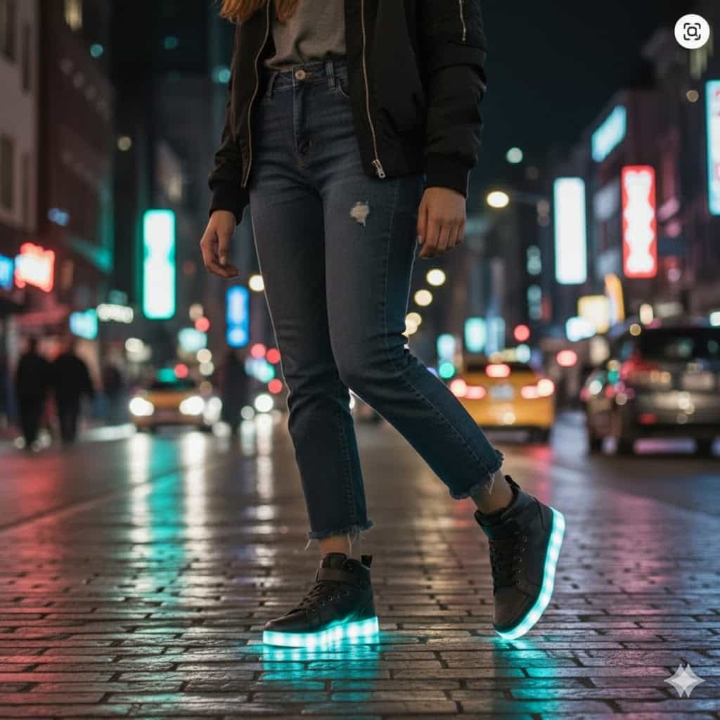 high top black led shoes striker lifestyle 2