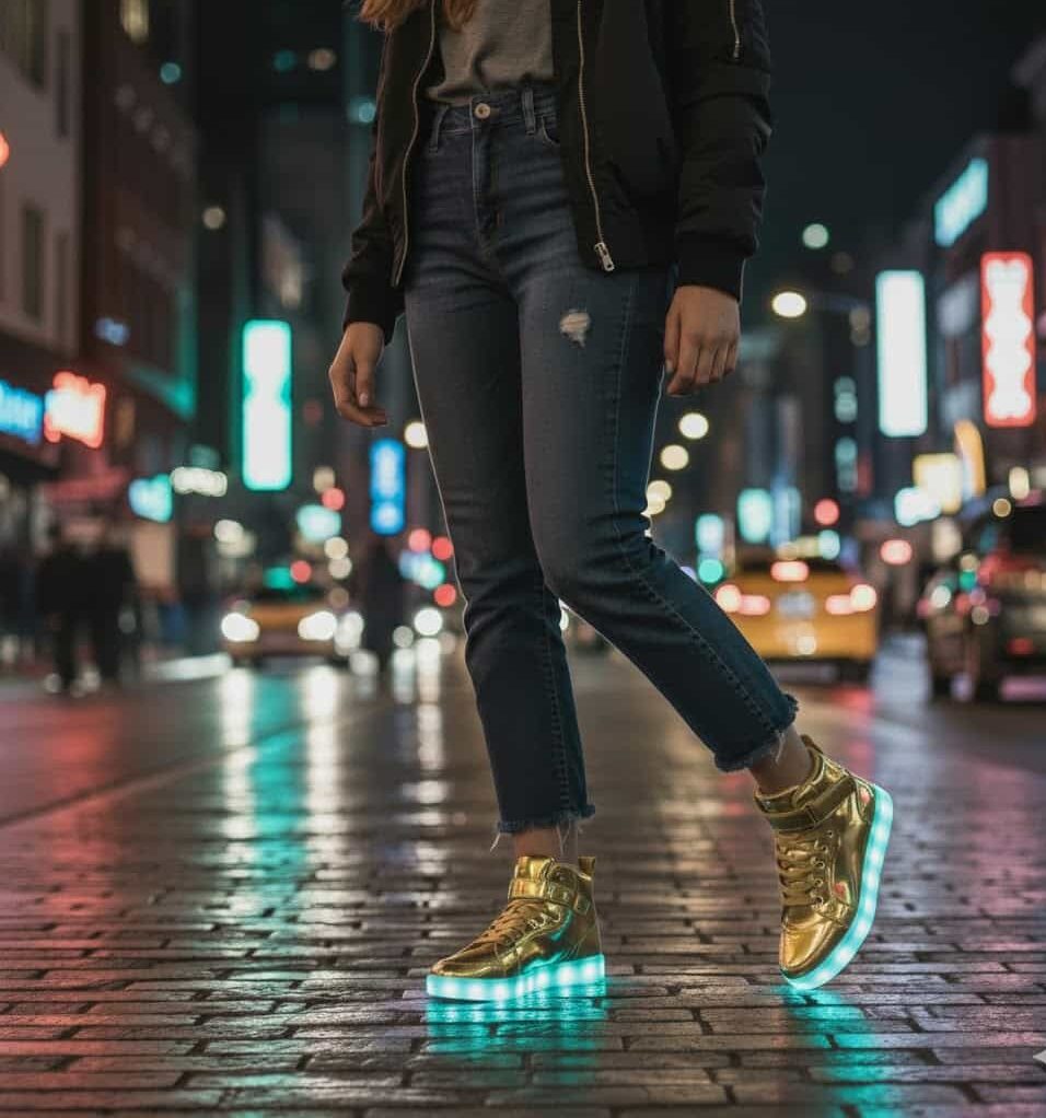 high top gold led shoes striker lifestyle 1