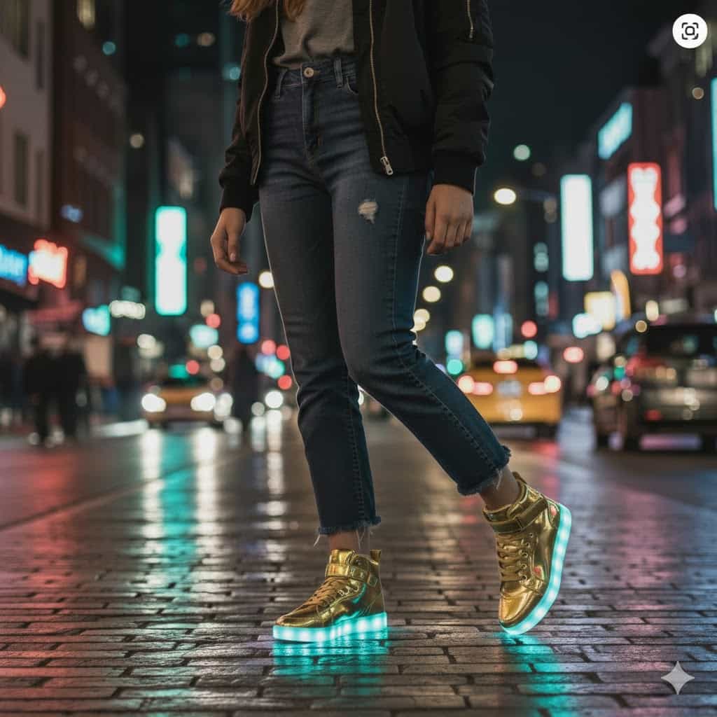 high top gold led shoes striker lifestyle 1
